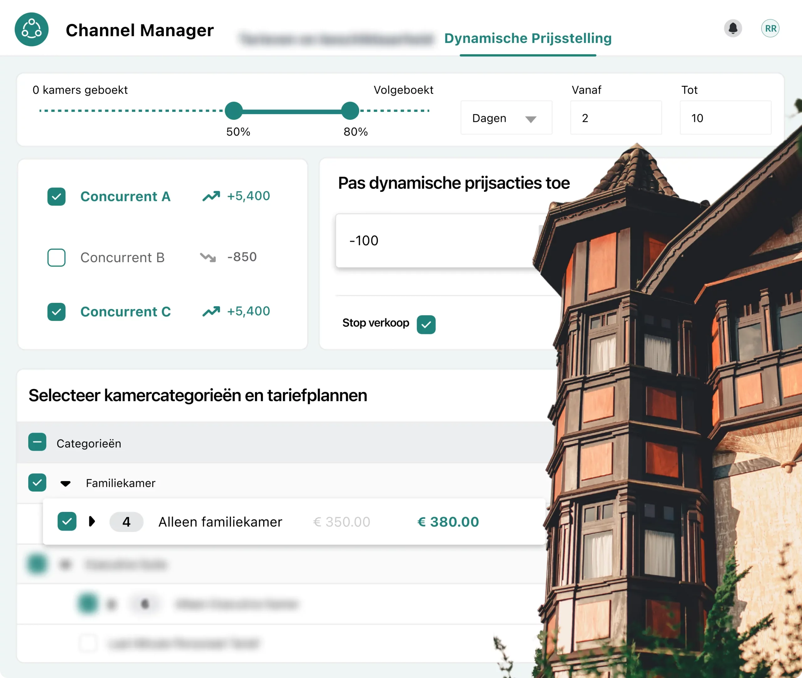 Dynamische Prijsinstellingen in de Channel Manager van RoomRaccoon